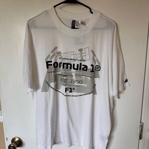 H&M White Short Sleeve Tee Essential Cotton Blend